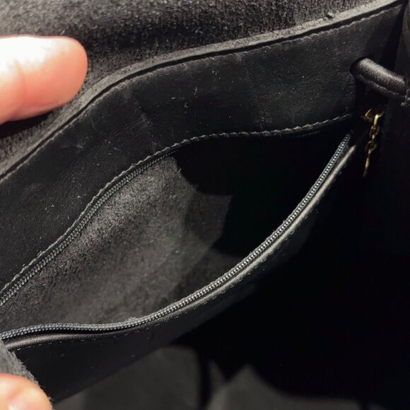 Vintage 90s Y2K Coach 9791 Black Leather Turn Lock Day Bag Backpack - Picture 16 of 16